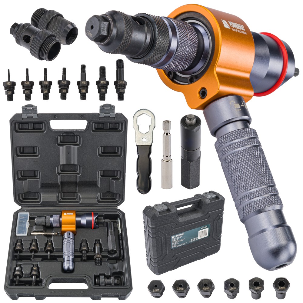 Nitownica na WKRĘTARKĘ Adapter Do Nitonakrętek i Nitów PM-NIA-13T 3w1 Nitownica na WKRĘTARKĘ Adapter Do Nitonakrętek i Nitów PM-NIA-13T 3w1