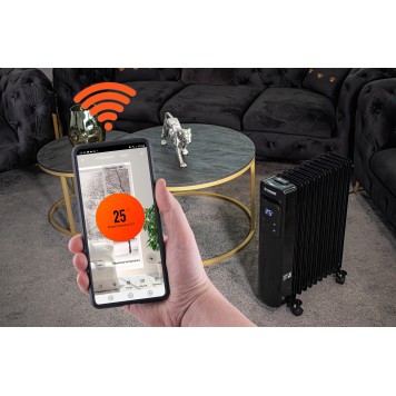 Grzejnik OLEJOWY Elektryczny WIFI 2500W LCD 11 Żeber Kaloryfer Mocny PM-GOL-3000DLW
