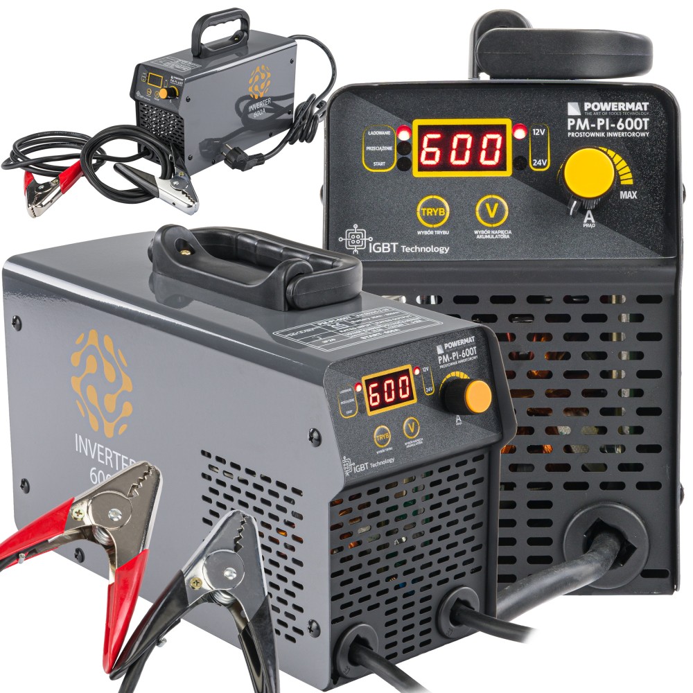 Prostownik AKUMULATOROWY Inwertorowy z Rozruchem 600A 12/24 V Ładowarka 80A PM-PI-600T Prostownik AKUMULATOROWY Inwertorowy z Rozruchem 600A 12/24 V Ładowarka 80A PM-PI-600T