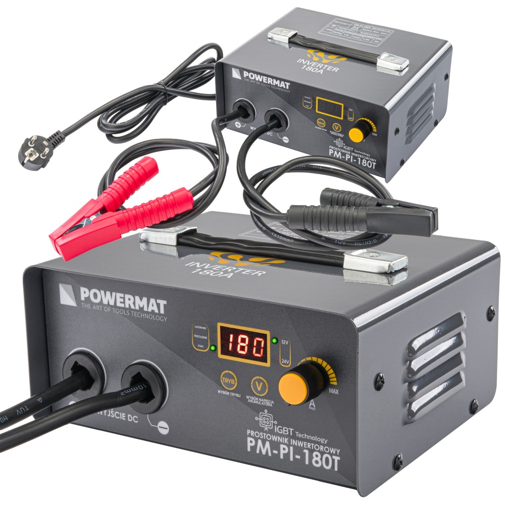 Prostownik AKUMULATOROWY Inwertorowy z Rozruchem 180A 12/24 V Ładowarka 30A PM-PI-180T Prostownik AKUMULATOROWY Inwertorowy z Rozruchem 180A 12/24 V Ładowarka 30A PM-PI-180T