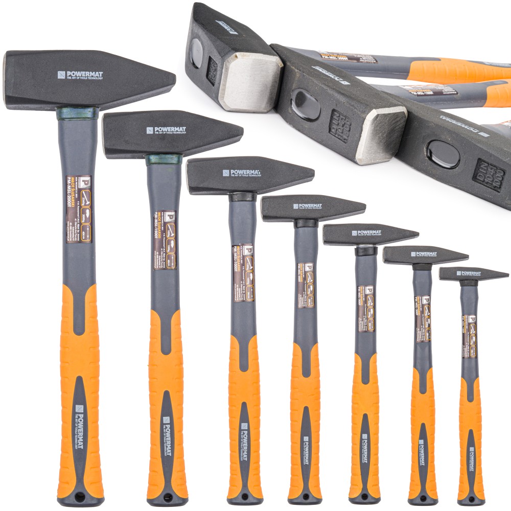 Młotek ŚLUSARSKI Zestaw Młotków Młotki Fiberglass PM-MSL-Z7T Młotek ŚLUSARSKI Zestaw Młotków Młotki Fiberglass PM-MSL-Z7T
