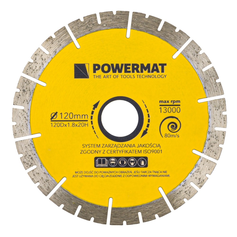 Tarcza diamentowa segmentowa 120mm PM-TDG-120M Tarcza diamentowa segmentowa 120mm PM-TDG-120M