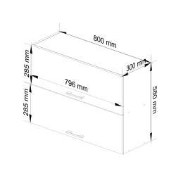 Szafka OLIWIA W80 G2 H580 BIAŁA / BETON