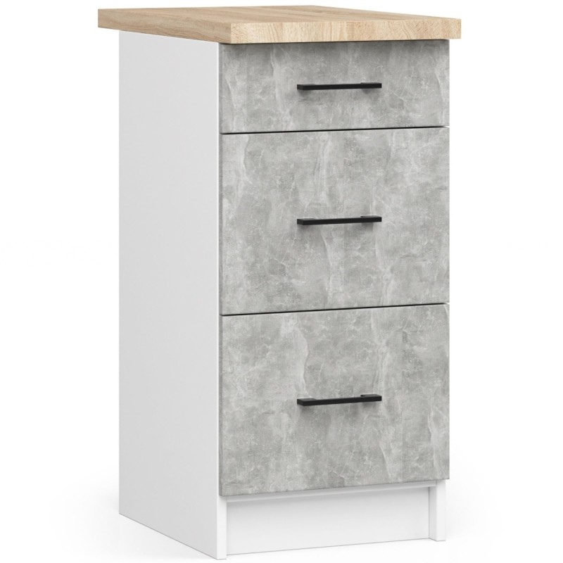 Szafka OLIWIA S40 SZ3 + BLAT BIAŁA / BETON Szafka OLIWIA S40 SZ3 + BLAT BIAŁA / BETON