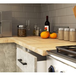 Zestaw szafek kuchennych z witryną OLIWIA 1.8m beton H720