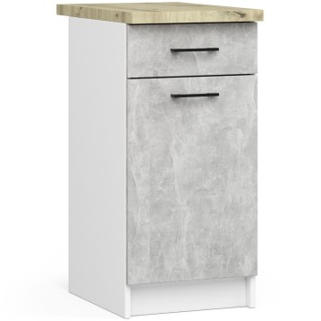 Zestaw szafek kuchennych z witryną OLIWIA 1.8m beton H720
