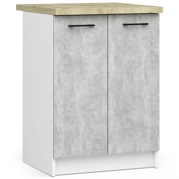 Zestaw szafek kuchennych z witryną OLIWIA 2.4m beton