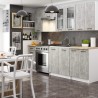 Zestaw szafek kuchennych z witryną OLIWIA 2.4m H720 Biały Beton
