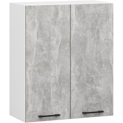 Zestaw szafek kuchennych z witryną OLIWIA 2.4m H720 Biały Beton