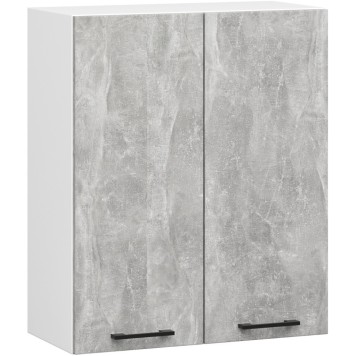 Zestaw szafek kuchennych z witryną OLIWIA 2.4m H720 Biały Beton