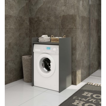 Meuble machine a laver 64x50x98 Cm 1 Étagère Gris anthracite