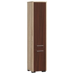 Colonne meuble étagère salle de bains  2 portes 30X30X 140cm Marron
