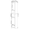 Meuble colonne étagère de salle de bain  2 portes 2 niches Bois naturel