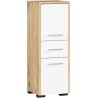Meuble de salle de bain 30x85x30cm Marron blanc