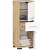Meuble de salle de bain 30x85x30cm Marron blanc