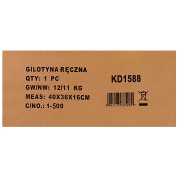 GILOTYNA RĘCZNA 5" DO BLACHY STALOWEJ PRĘTÓW NOŻYCE