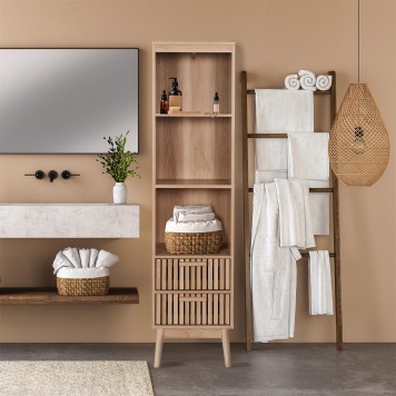 Meuble colonne 2 tiroirs salle de bain  40 x 160 x 30 cm