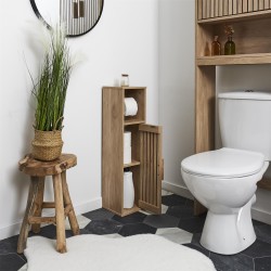 Meuble colonne wc avec dérouleur papier wc  20 x 78 x 19 cm