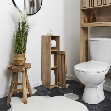 Meuble colonne wc avec dérouleur papier wc  20 x 78 x 19 cm