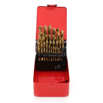 WIERTŁA TYTANOWE DO METALU 29 szt ZESTAW WIERTEŁ