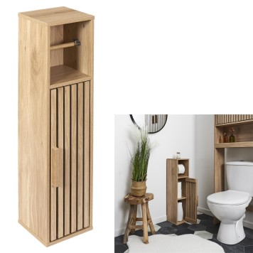 Meuble colonne wc avec dérouleur papier wc  20 x 78 x 19 cm