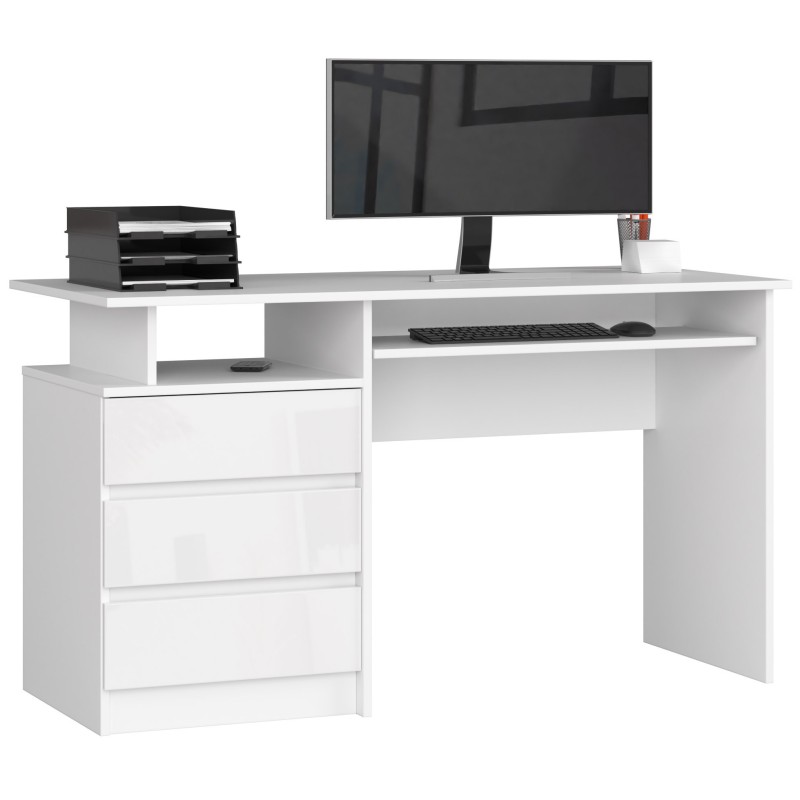 BIURKO CLP 135cm BIAŁE / BIAŁY POŁYSK BIURKO CLP 135cm BIAŁE / BIAŁY POŁYSK