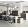 BIURKO CLP 135cm BIAŁE / SZARE