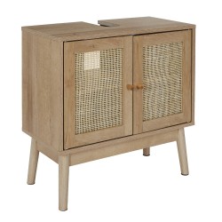 Meuble salle de bain sous vasque rotin tressé  60 x 70 x 30 cm
