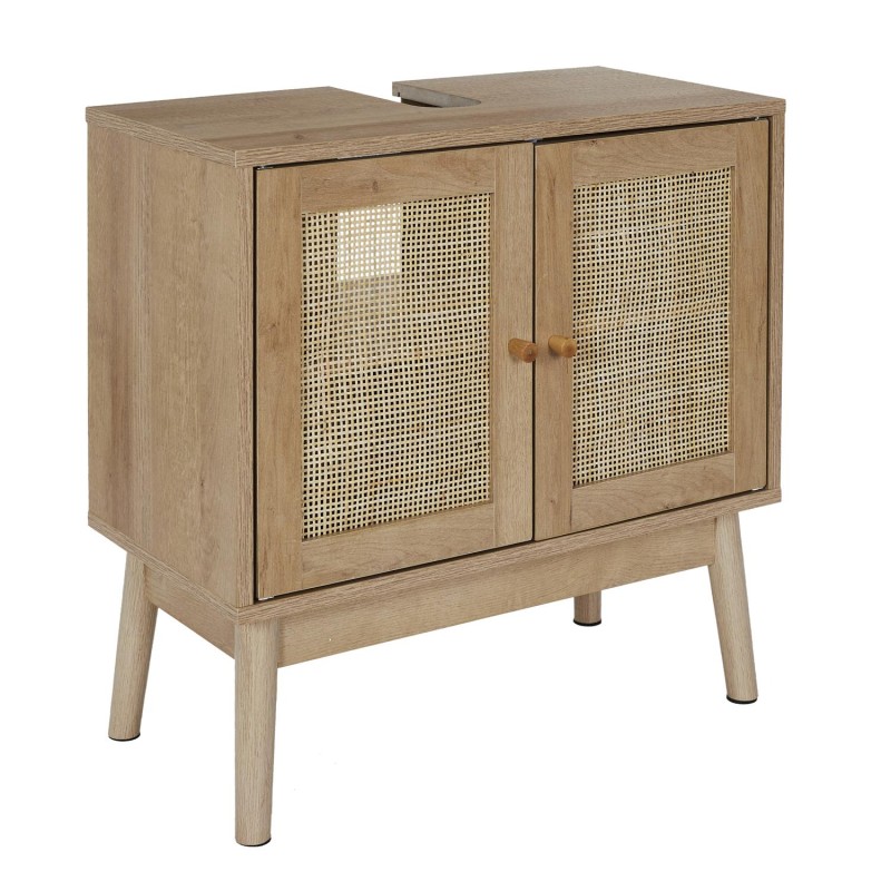 Meuble salle de bain sous vasque rotin tressé 60 x 70 x 30 cm Meuble salle de bain sous vasque rotin tressé 60 x 70 x 30 cm