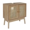 Meuble salle de bain sous vasque rotin tressé  60 x 70 x 30 cm
