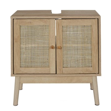 Meuble salle de bain sous vasque rotin tressé  60 x 70 x 30 cm