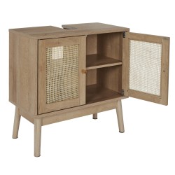 Meuble salle de bain sous vasque rotin tressé  60 x 70 x 30 cm