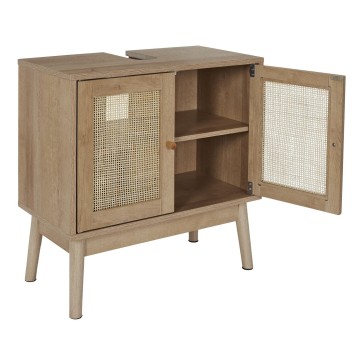 Meuble salle de bain sous vasque rotin tressé  60 x 70 x 30 cm