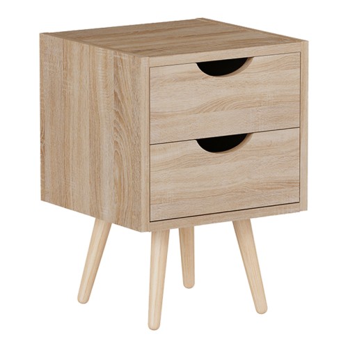 Selma bedside table pakoworld in natural color 29.7x29.7x45cm