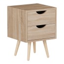 Selma bedside table pakoworld in natural color 29.7x29.7x45cm