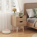 Selma bedside table pakoworld in natural color 29.7x29.7x45cm