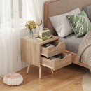Selma bedside table pakoworld in natural color 29.7x29.7x45cm