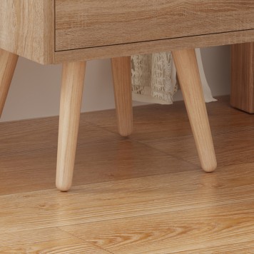 Selma bedside table pakoworld in natural color 29.7x29.7x45cm