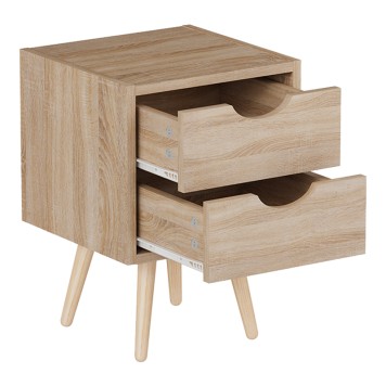 Selma bedside table pakoworld in natural color 29.7x29.7x45cm