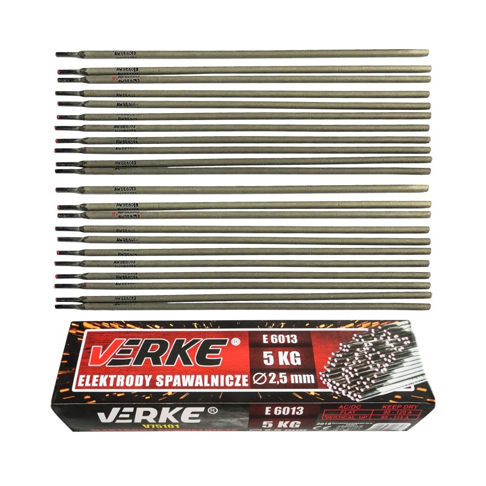 ELEKTRODY SPAWALNICZE 2,5x300mm (5kg) VERKE ELEKTRODY SPAWALNICZE 2,5x300mm (5kg) VERKE