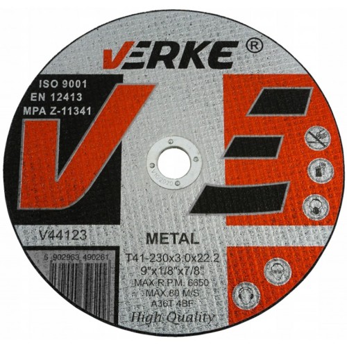 TARCZA DO CIĘCIA METALU 230x3,0x22,2 VERKE