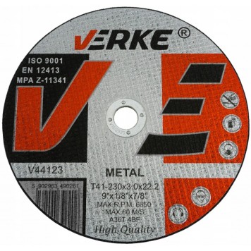 TARCZA DO CIĘCIA METALU 230x3,0x22,2 VERKE