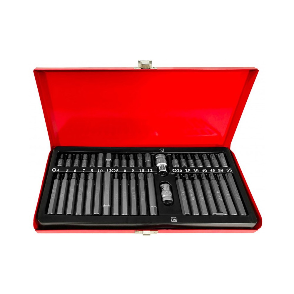 ZESTAW KOŃCÓWEK TORX/IMBUS/SPLINE 40 SZT VERKE