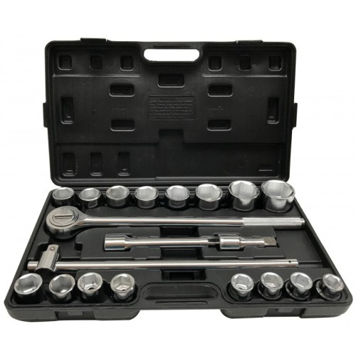 ZESTAW KLUCZY NASADOWYCH 21 SZT 3/4" 6-KĄT. VERKE LIGHT DUTY
