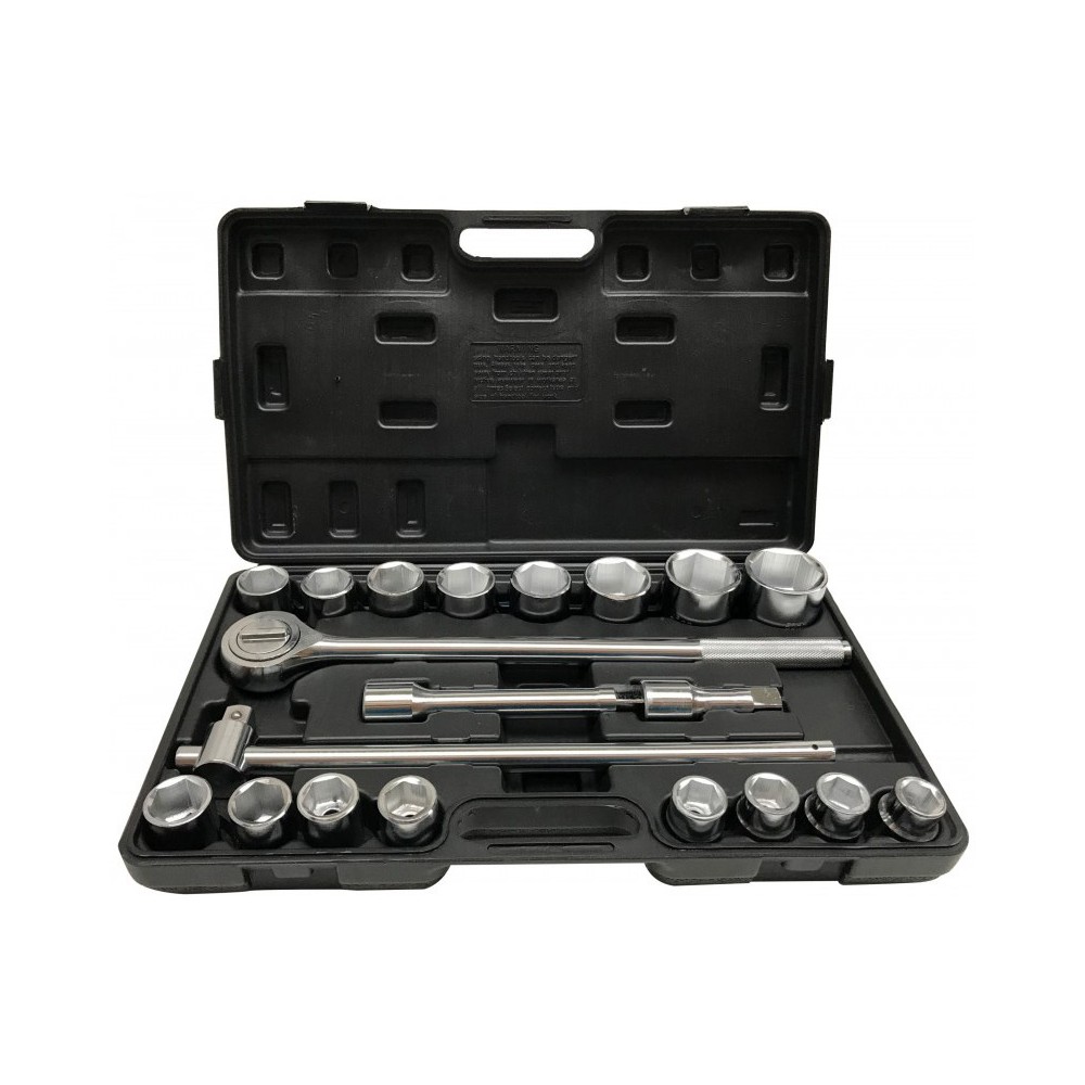 ZESTAW KLUCZY NASADOWYCH 21 SZT 3/4" 6-KĄT. VERKE LIGHT DUTY