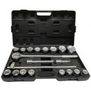 ZESTAW KLUCZY NASADOWYCH 21 SZT 3/4" 6-KĄT. VERKE LIGHT DUTY