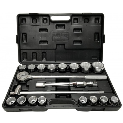 ZESTAW KLUCZY NASADOWYCH 21 SZT 3/4" 12-KĄT. VERKE LIGHT DUTY