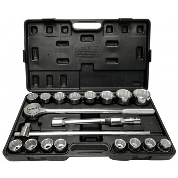 ZESTAW KLUCZY NASADOWYCH 21 SZT 3/4" 12-KĄT. VERKE LIGHT DUTY