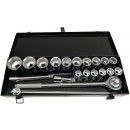 ZESTAW KLUCZY NASADOWYCH 21 SZT 3/4" WALIZKA METALOWA VERKE LIGHT DUTY