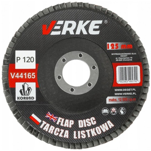 TARCZA PIÓRKOWA 125mm P120 VERKE